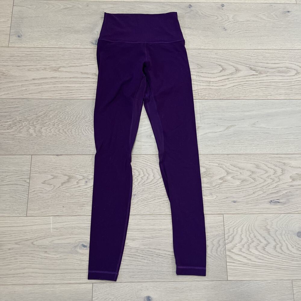 LULULEMON heathered tender violet purple Wunder Under pant hi-rise leggings 4